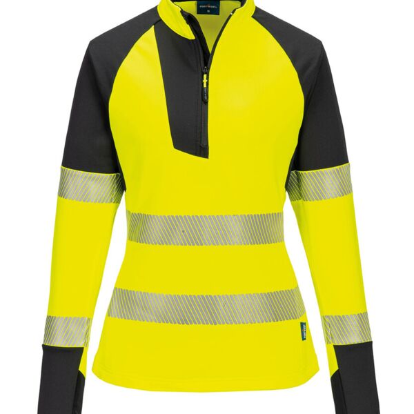 Women’s PW3 Hi-vis ¼-zip sweatshirt (T173) Thumbnail