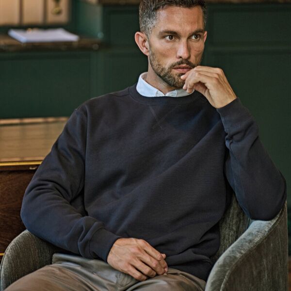 Ribbed interlock crew neck (5504) Thumbnail