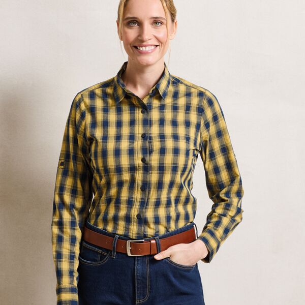 Premier Ladies Mulligan Check Long Sleeve Shirt Thumbnail