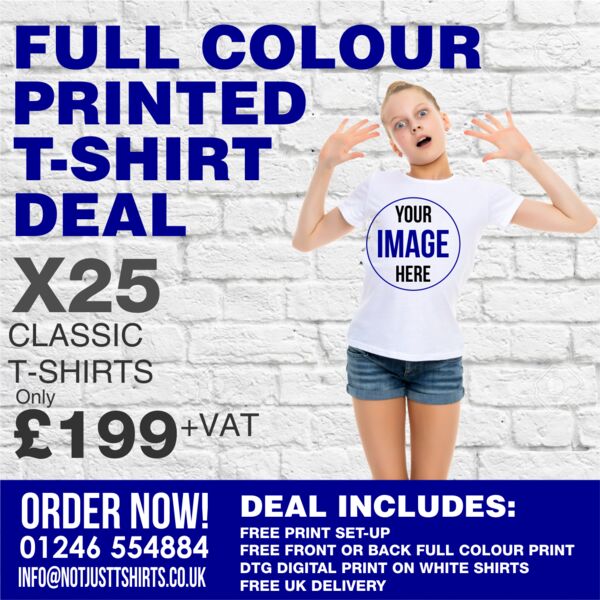 x 25 Classic Printed T-Shirts Thumbnail